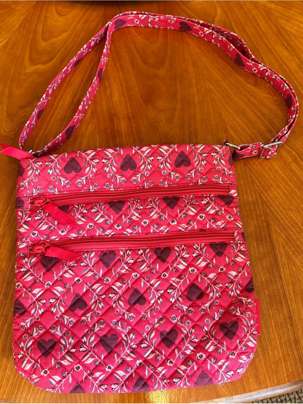 Vera Bradley Imperial Heart Pattern Crossbody Bag (retired)